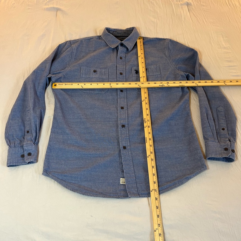 U.S. Polo Assn. Blue Casual Button Down Shirt - Picture 4 of 8